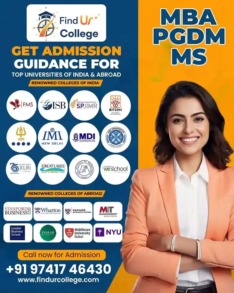 FindUrCollege admission guidance for MBA / PGDM / MS at top universities of India & abroad