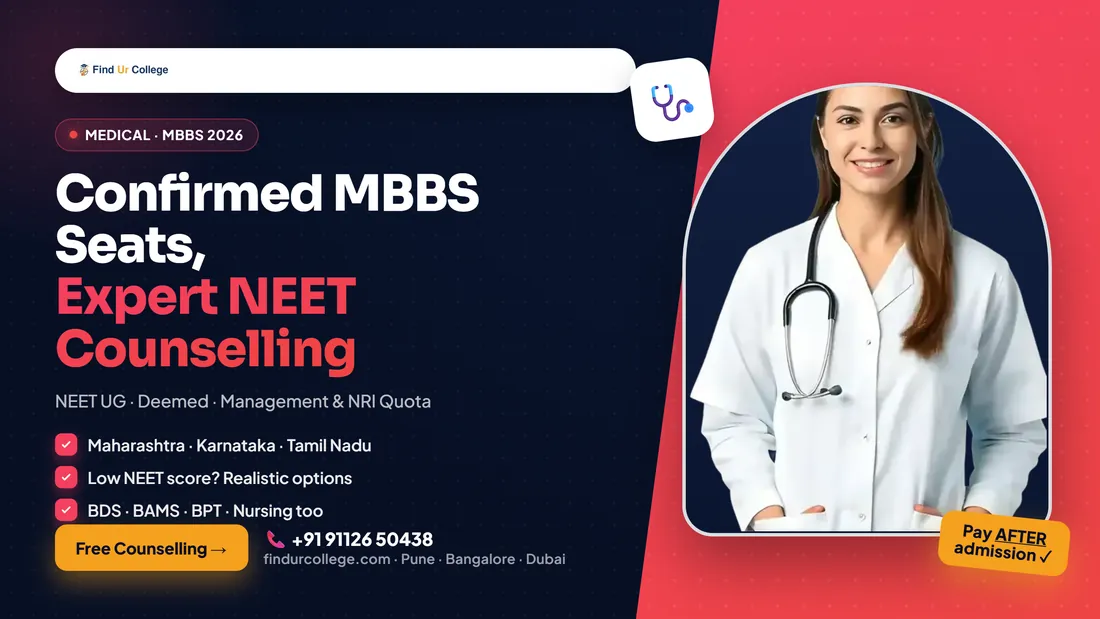 Confirmed MBBS / Medical seats and expert NEET counselling 2026