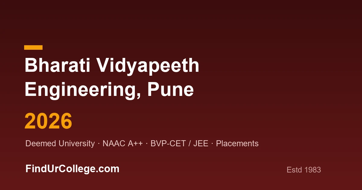 Bharati Vidyapeeth College of Engineering, Pune 2026
