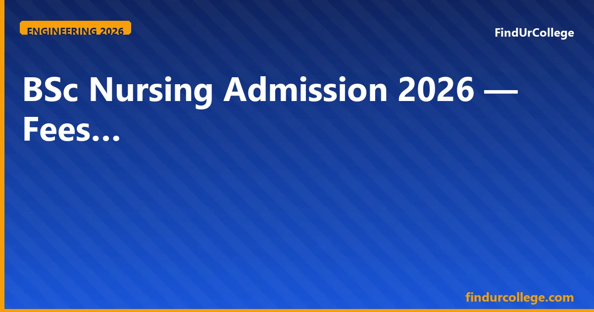 BSc Nursing Admission