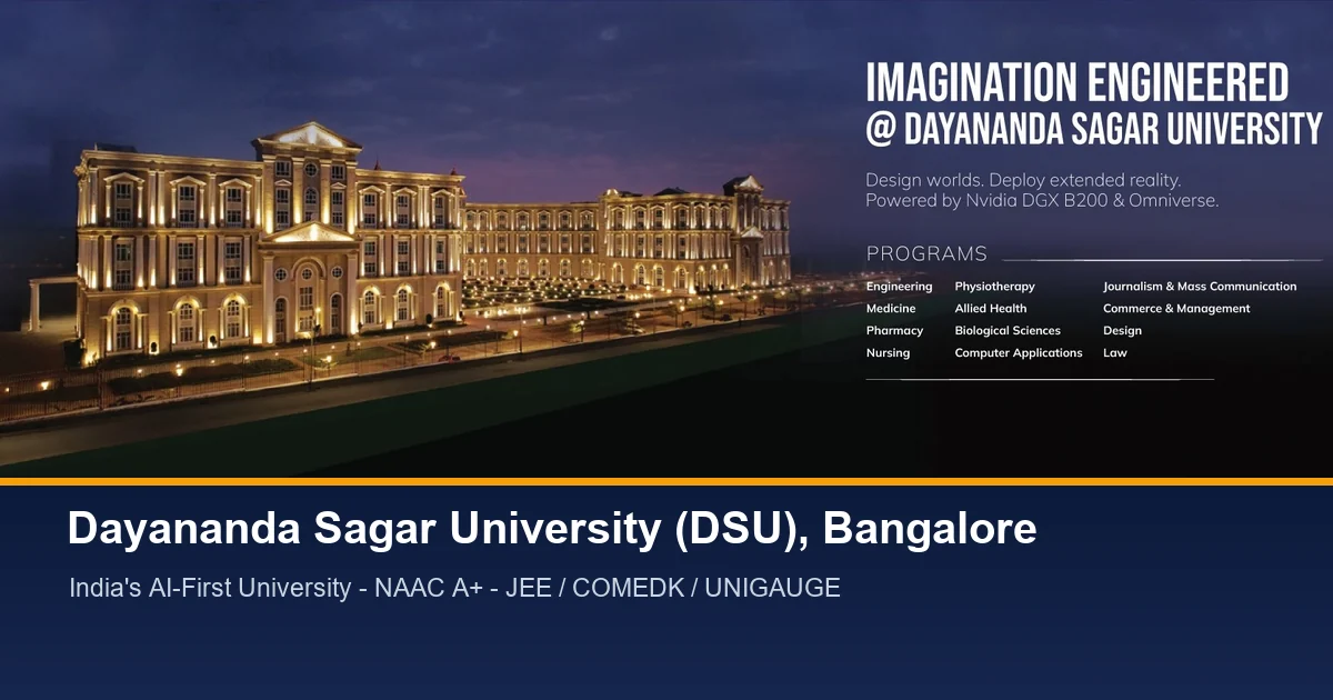 Dayananda Sagar University (DSU) Bangalore B.Tech Admission 