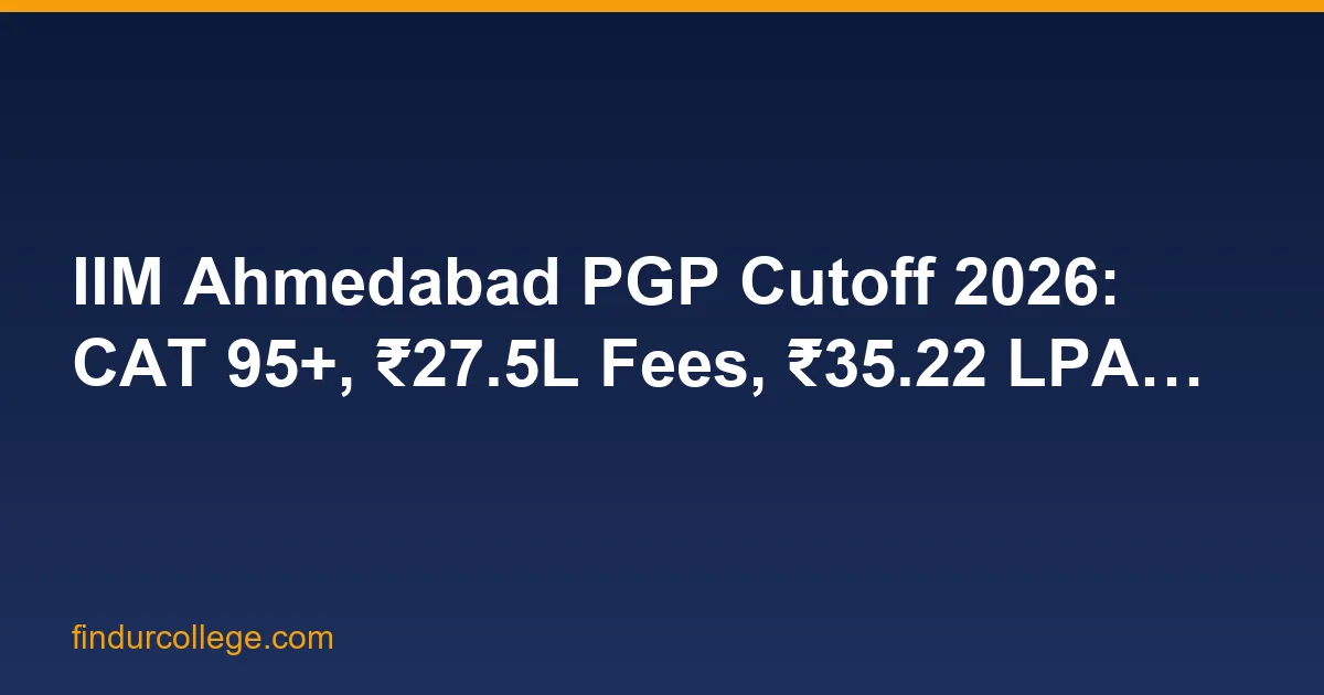 IIM Ahmedabad PGP Admission 2026
