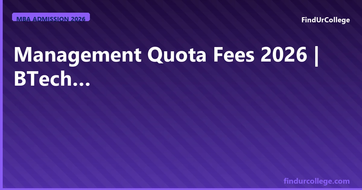 Private & Management Quota MBBS