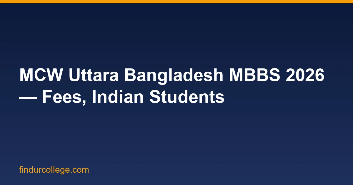 Medical College for Women and Hospital (MCW Uttara) Banglade