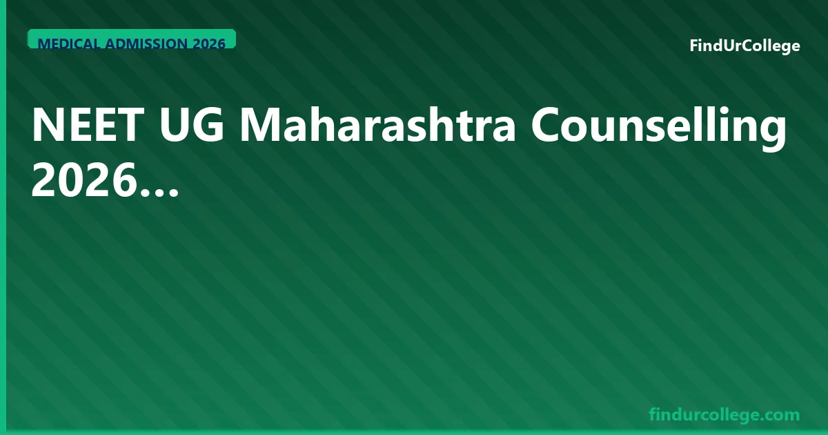 NEET Counselling Maharashtra