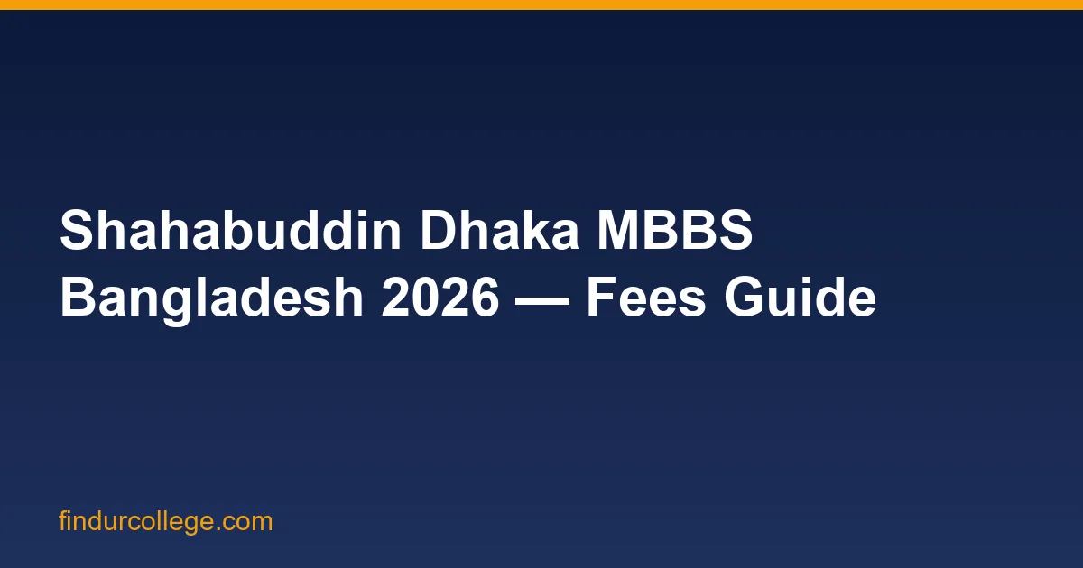 Shahabuddin Medical College (Shahabuddin Medical College) Ba