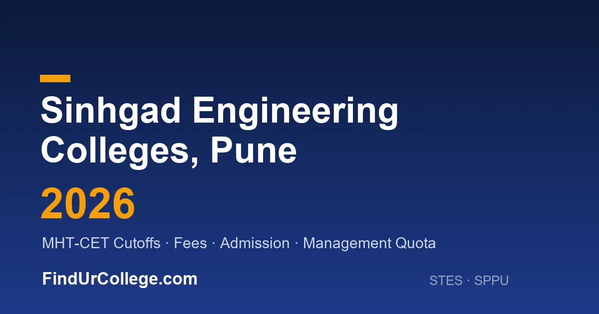 Sinhgad Engineering Colleges Pune 2026