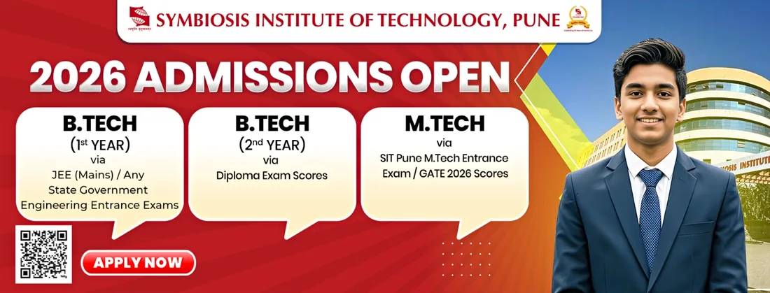 SIT Pune 2026 admissions open — B.Tech via JEE Main / SITEEE / state exams, lateral entry and M.Tech