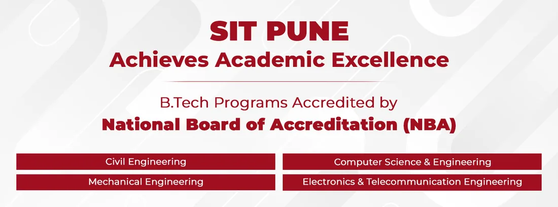 SIT Pune B.Tech programmes accredited by NBA — Civil, CSE, Mechanical, E&TC