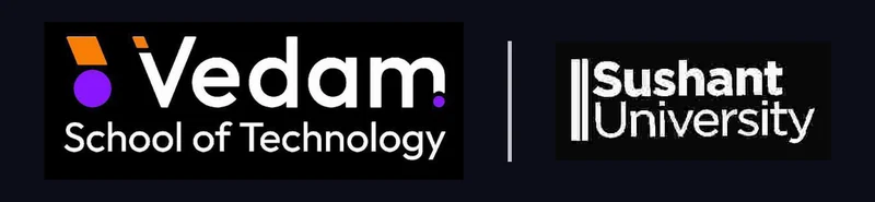 Vedam School of Technology and Sushant University, Gurugram — co-branded logo
